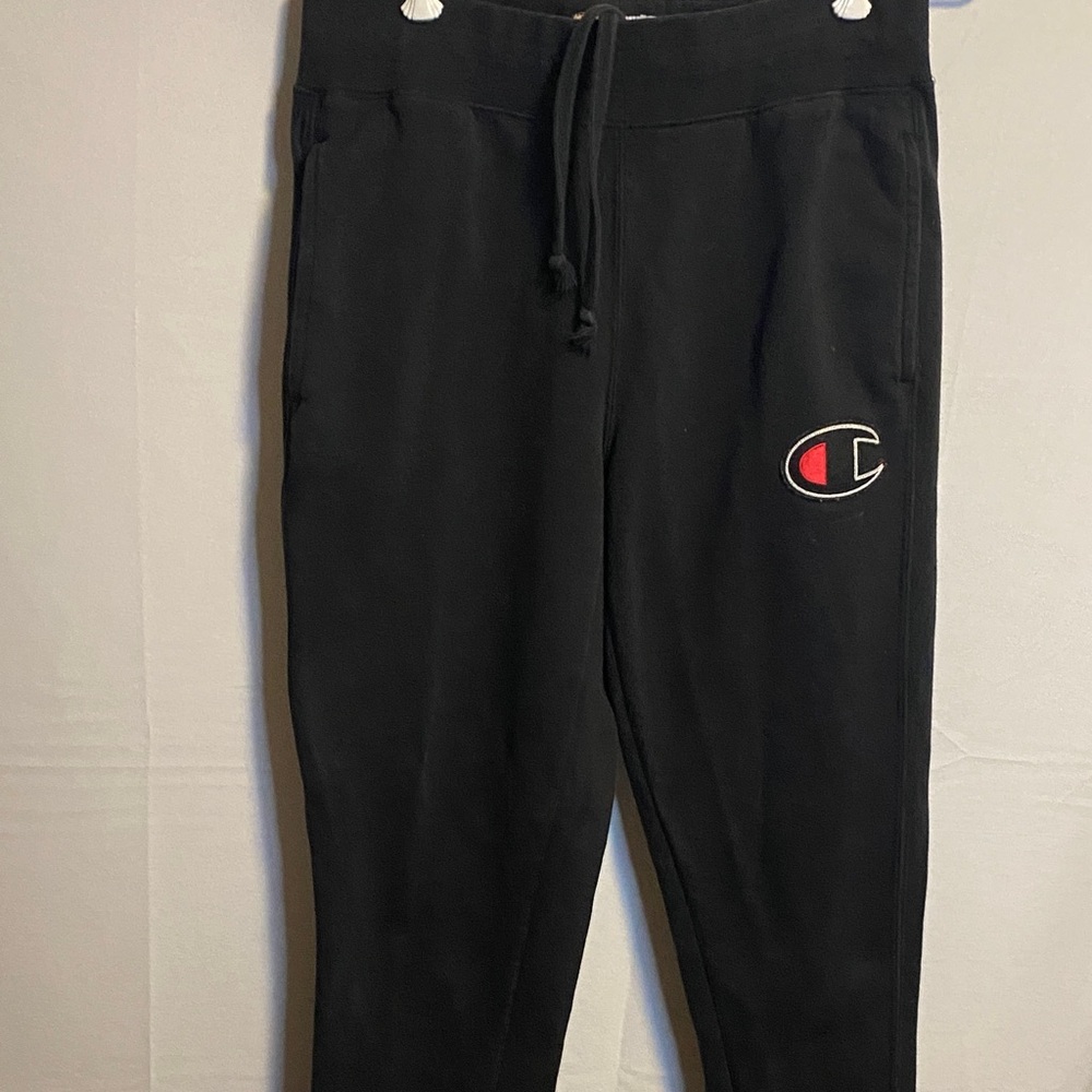 Champion Black Joggers with Logo